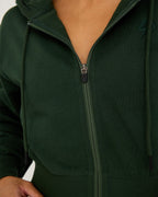 Sweat à capuche court zippé Core Classic