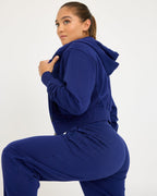 Sweat à capuche court zippé Core Classic